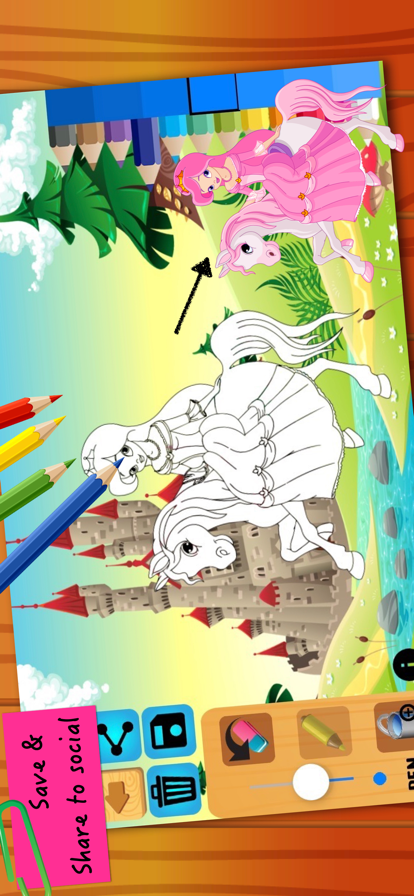 公主小妹 著色遊戲 (着色页 手指画)游戏截图