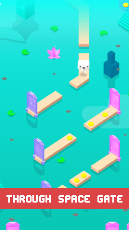 奔跑吧小白 - 跳跳过河游戏截图