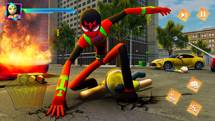 飞行超级英雄犯罪城3D游戏截图