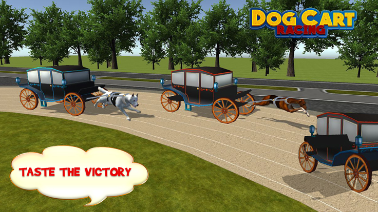 Dog Cart Race : sled dog race by driving  wagons游戏截图
