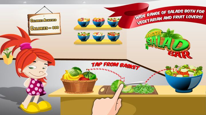 Fresh Salad Bar : Healthy Green Food making game for education & learning游戏截图