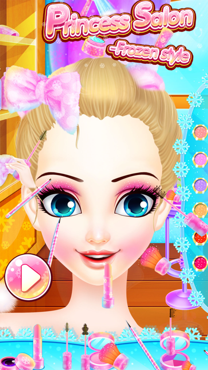 公主化妆沙龙 -  冰雪皇后女王风格游戏截图