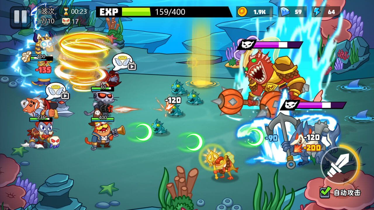 猫咪勇士冒险游戏截图