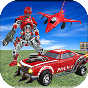 US Police Jet Car Robot Transform Wars