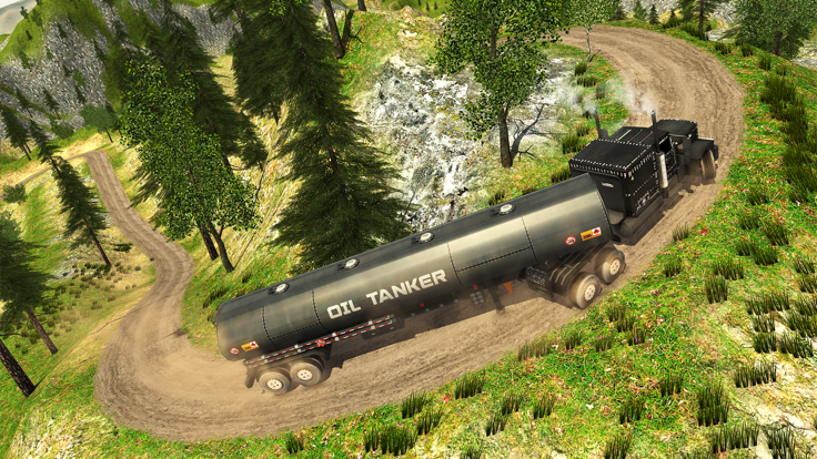 Uphill Offroad Army Oil Tanker Transporter Truck游戏截图
