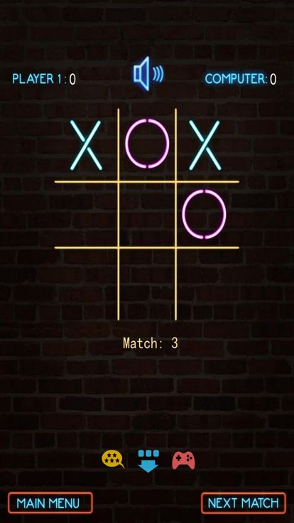霓虹灯井字棋(Tic Tac Toe Neon)游戏截图