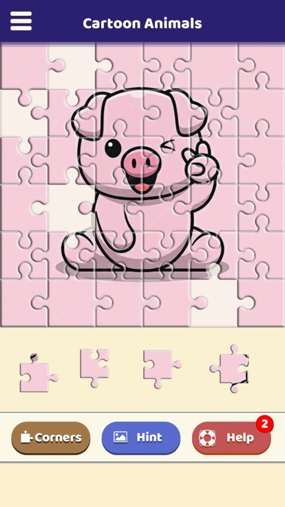 Cartoon Animals Puzzle游戏截图