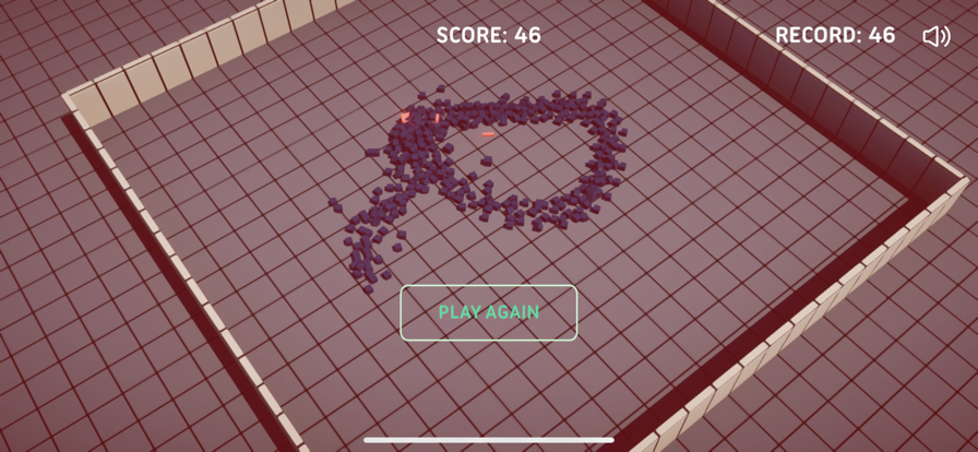 贪吃的方块蛇游戏截图