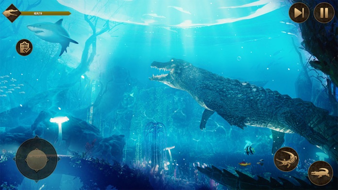 生气的 鳄鱼 动物 攻击游戏截图