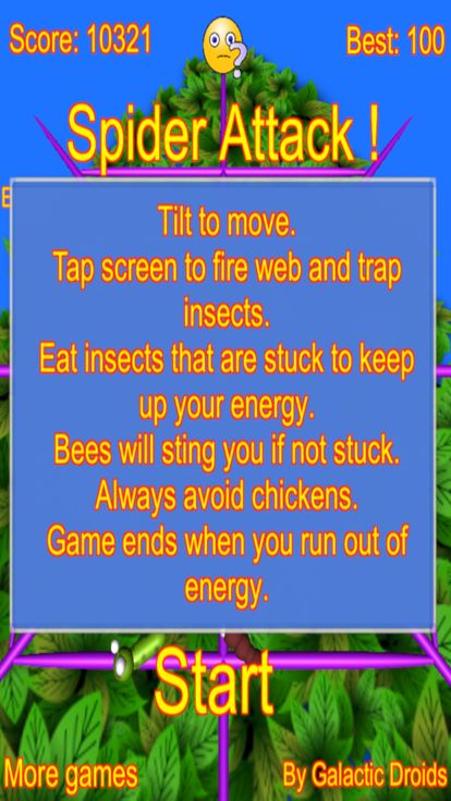 Spider Attack arcade game游戏截图