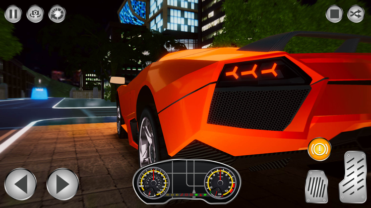 午夜汽车驾驶模拟器 - 极端汽车赛车游戏 - 最佳停车学院游戏截图