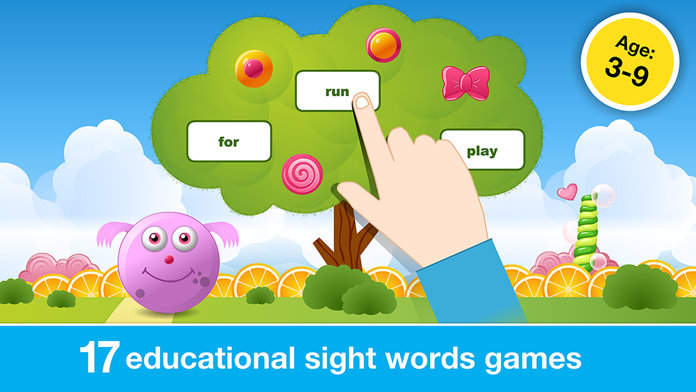 Sight Words Games in Candy Land - Reading for kids游戏截图