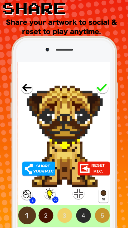 像素涂色游戏 - 按数字填色游戏截图