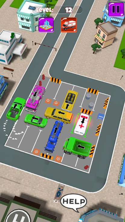 Ambulance Parking Jam游戏截图