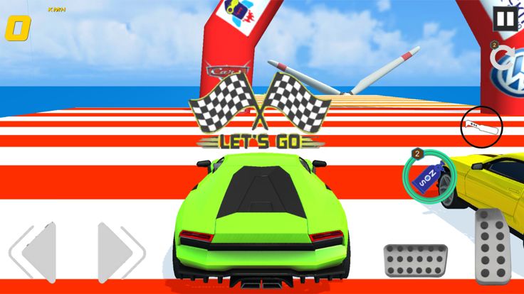 2024 年车轮特技挑战赛:在巨型坡道上疯狂 GT 汽车漂移游戏截图