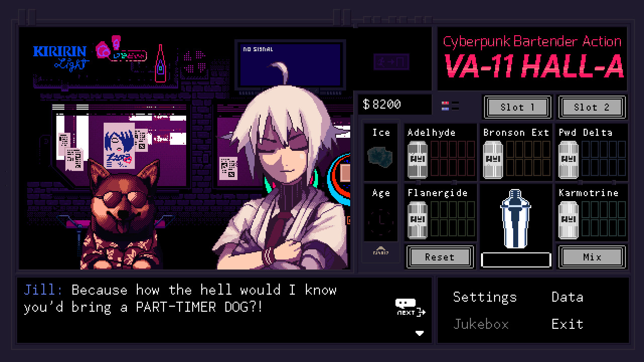 VA-11 Hall-A: Cyberpunk Bartender Action游戏截图