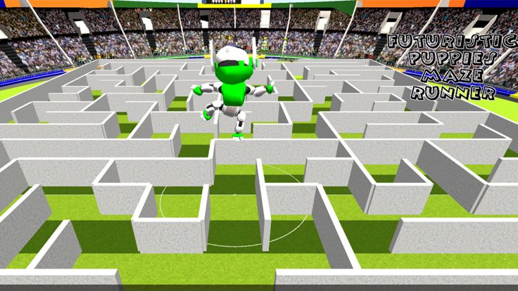 Futuristic Puppy Maze Run游戏截图