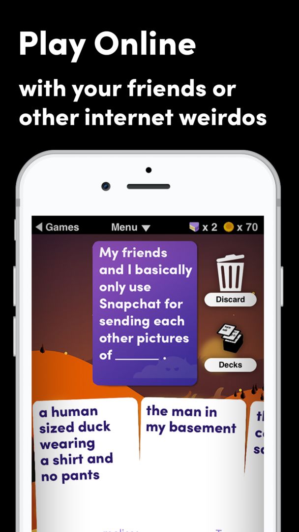Screenshot of Evil Apples: A Dirty Card Game