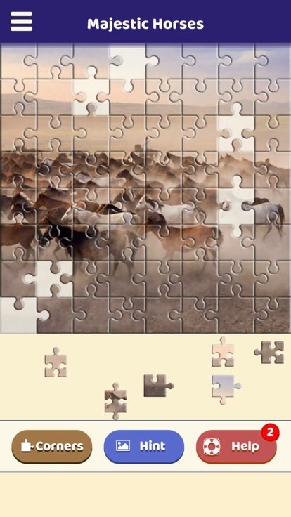 Majestic Horses Puzzle游戏截图