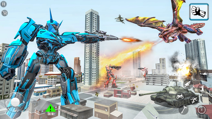 飞行机器人汽车改造游戏截图