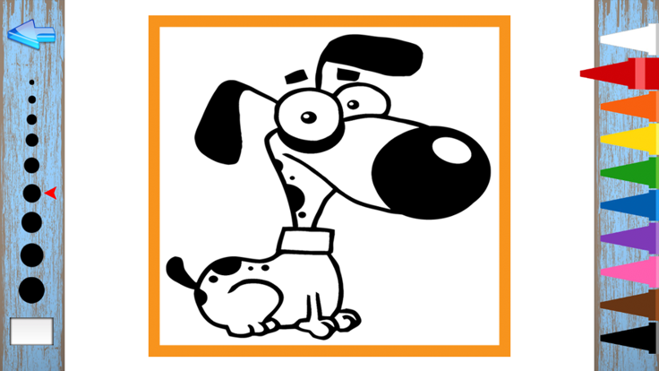 免费图画书游戏为孩子 - 玩画可爱的小狗游戏截图