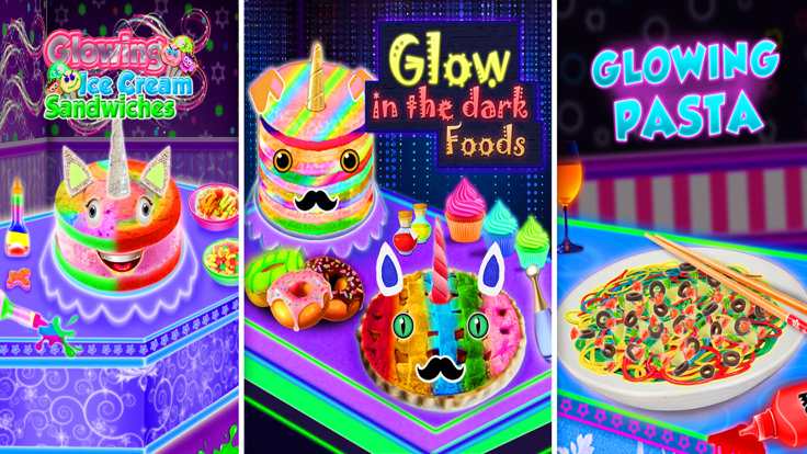 Glowing Unicorn Desserts Game!游戏截图