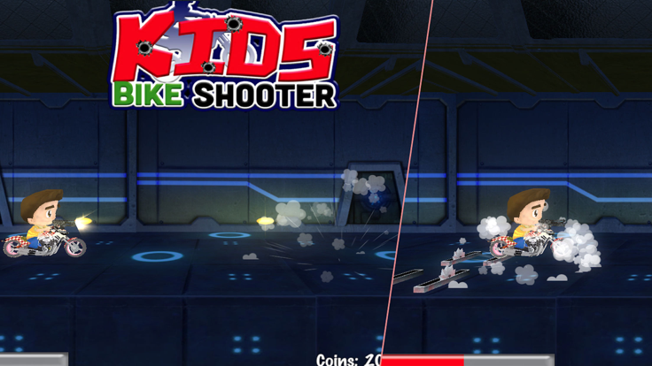 儿童自行车射手 - 3D为自行车赛车的孩子游戏截图