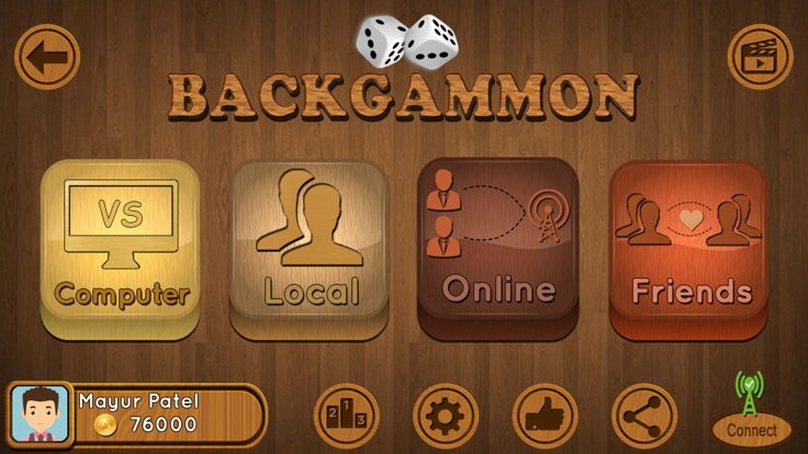 Backgammon : Multiplayer Game游戏截图