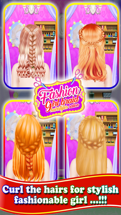 Fashion Girl Braid Hairstyles游戏截图
