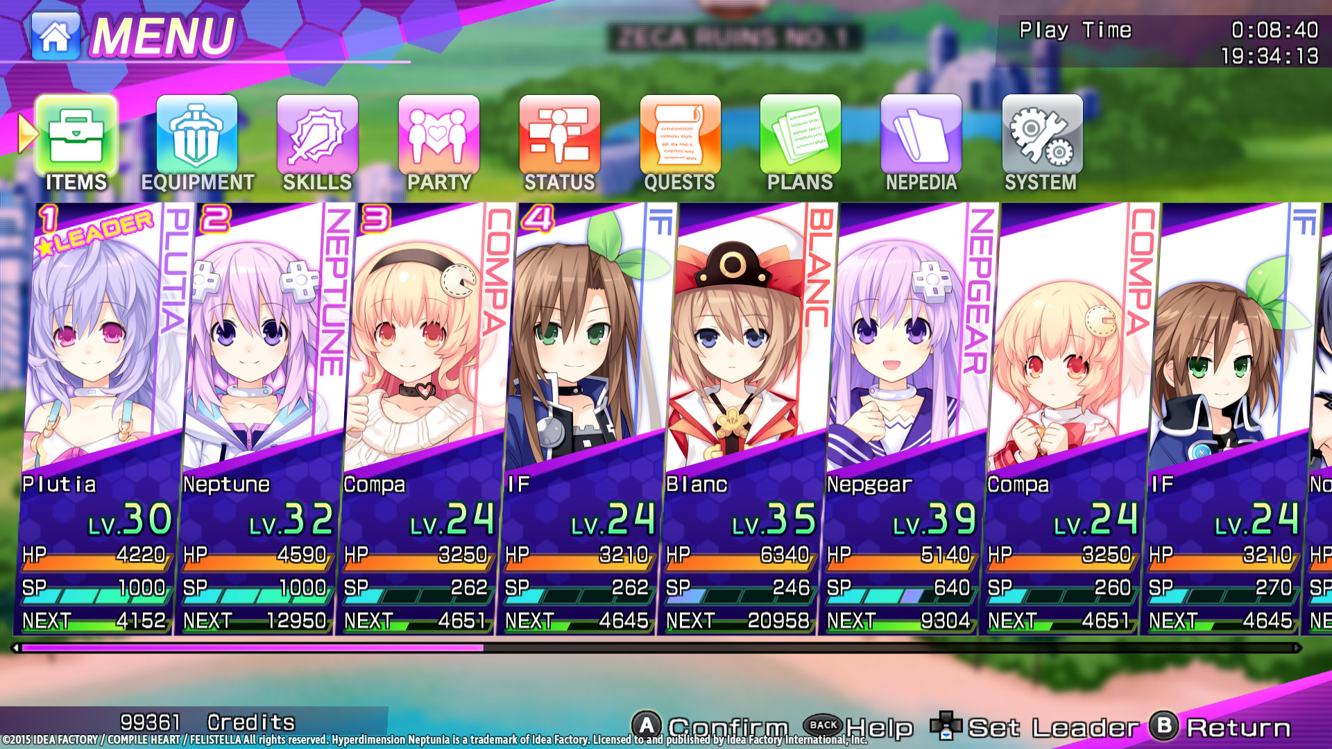 Hyperdimension Neptunia Re;Birth3 V Generation游戏截图