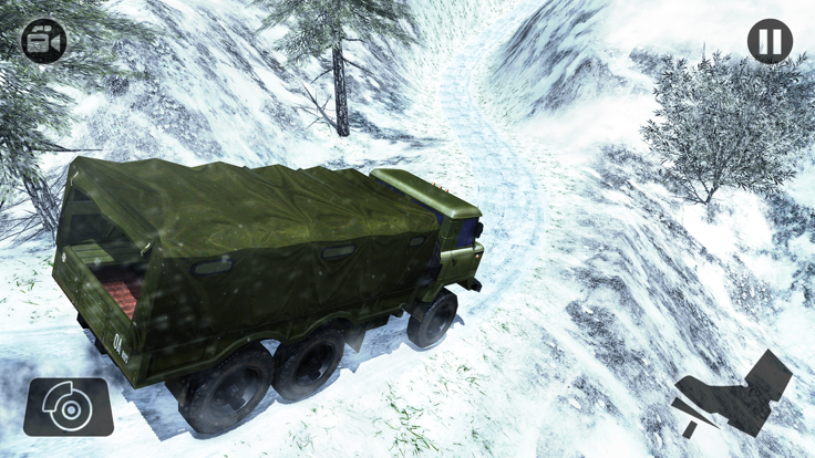 Off Road Army Truck Parking Sim - Snow Driving 3D游戏截图