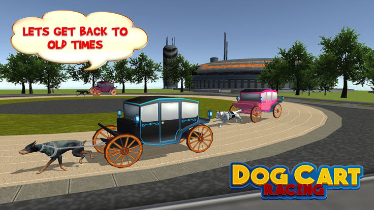 Dog Cart Race : sled dog race by driving  wagons游戏截图