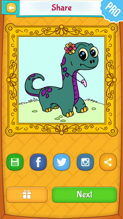 恐龙 著色本 PRO - 儿童填色画 色遊戲游戏截图