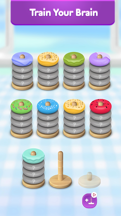 Hoop Stack 3D - Color Sort游戏截图