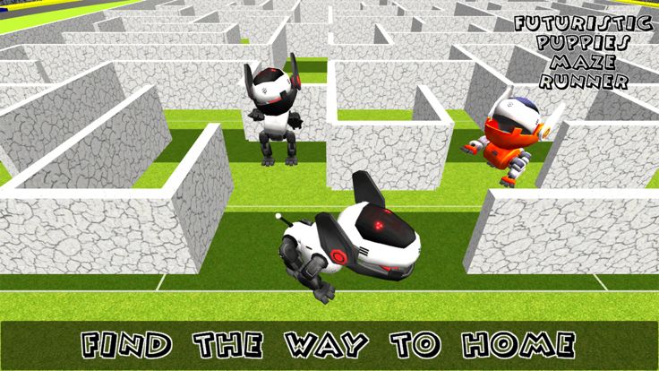 Futuristic Puppy Maze Run游戏截图