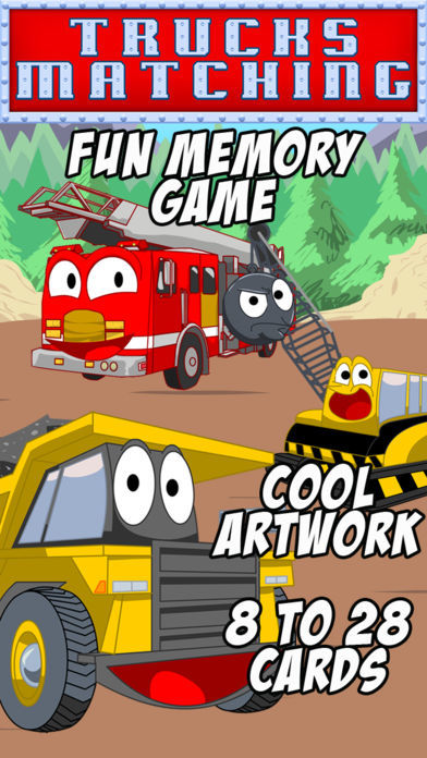 Trucks Matching - Match Game Fun For Truck and Tractor Loving Kids游戏截图