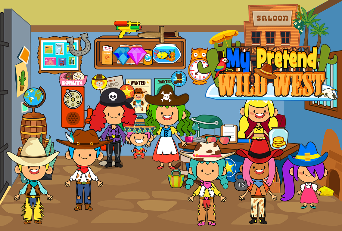 My Pretend Wild West - Cowboy & Cowgirl Kids Games游戏截图
