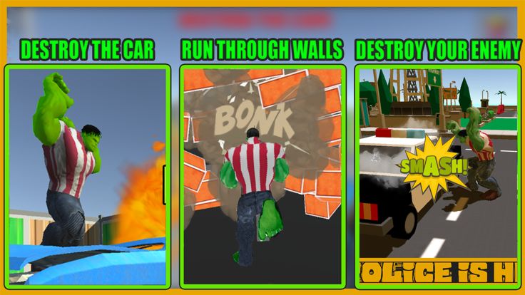 绿巨人粉碎怪物超级英雄游戏截图