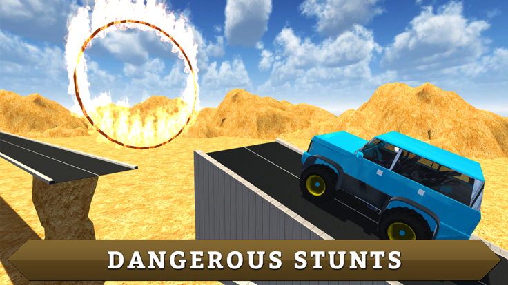 越野4x4山吉普 - 巨型特技模拟器游戏截图