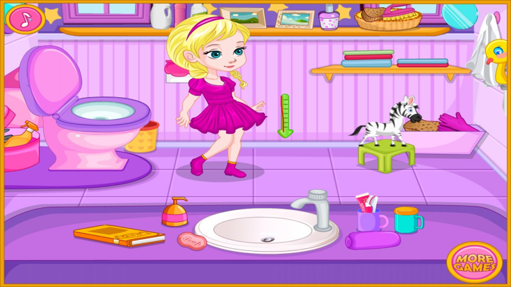 Care Baby Self - Potty,Brush,Dress up游戏截图