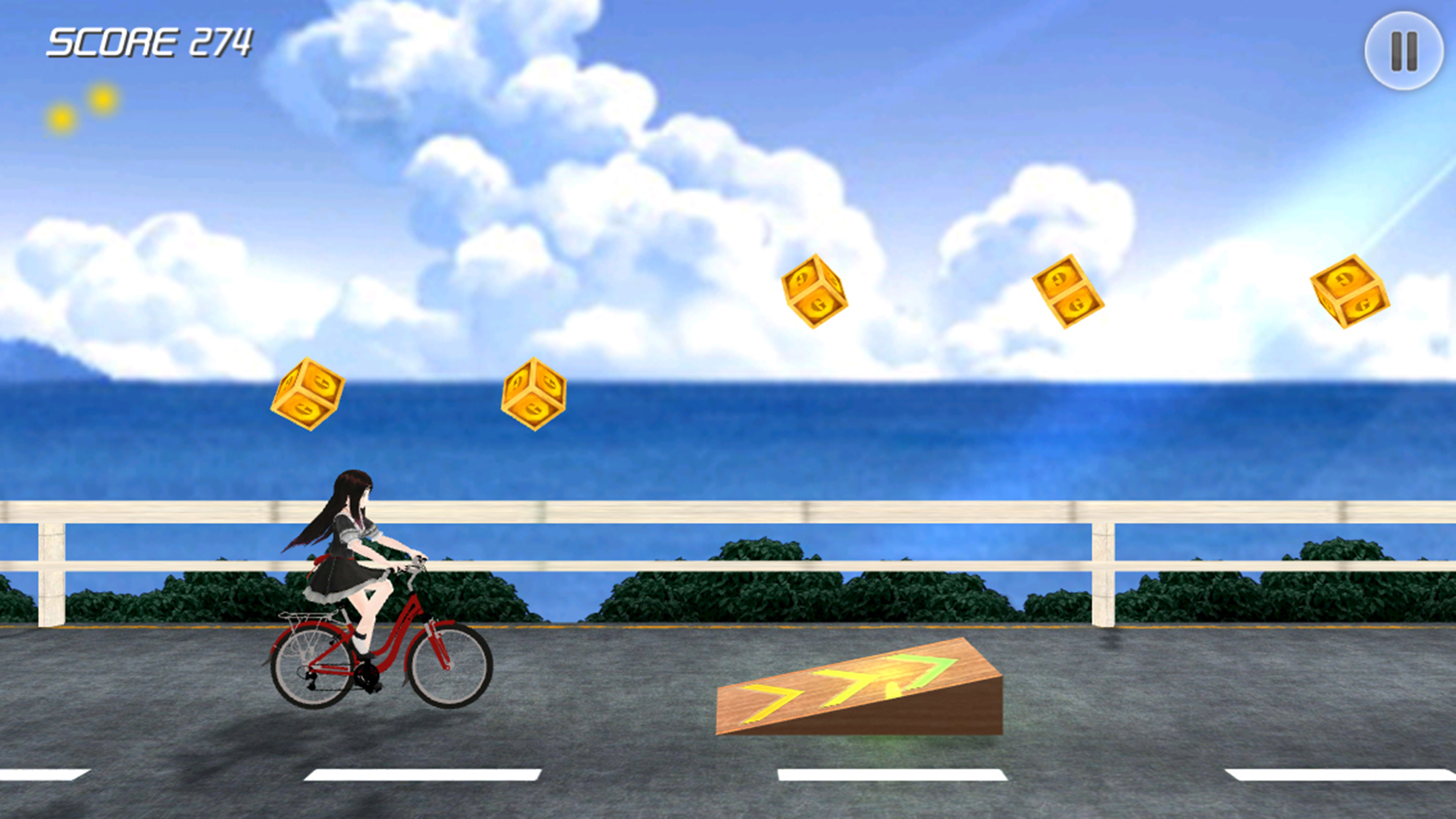 单车少女-阳光海滩游戏截图