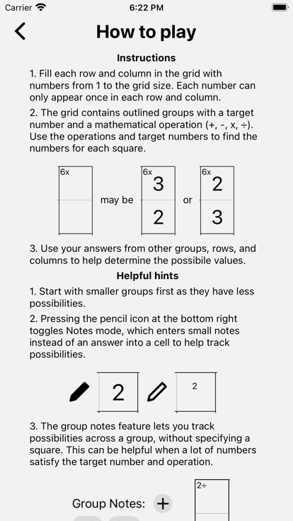 Calcudoku • Griddle Games游戏截图