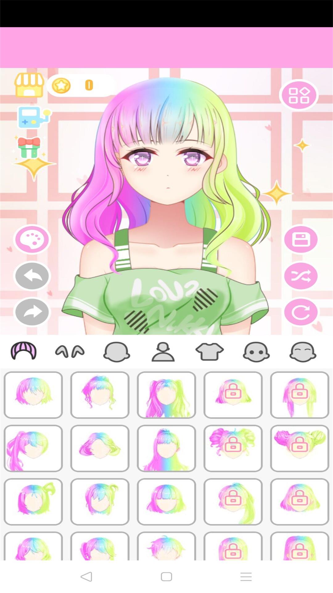 粉彩萌娘换装系统游戏截图