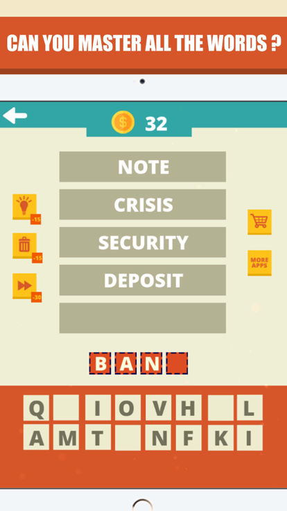 Guess The Word - 5 Clues Quiz游戏截图