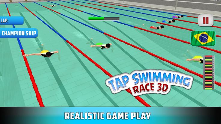 点击游泳比赛3D游戏截图