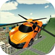 Flying Rescue Helicopter Caricon