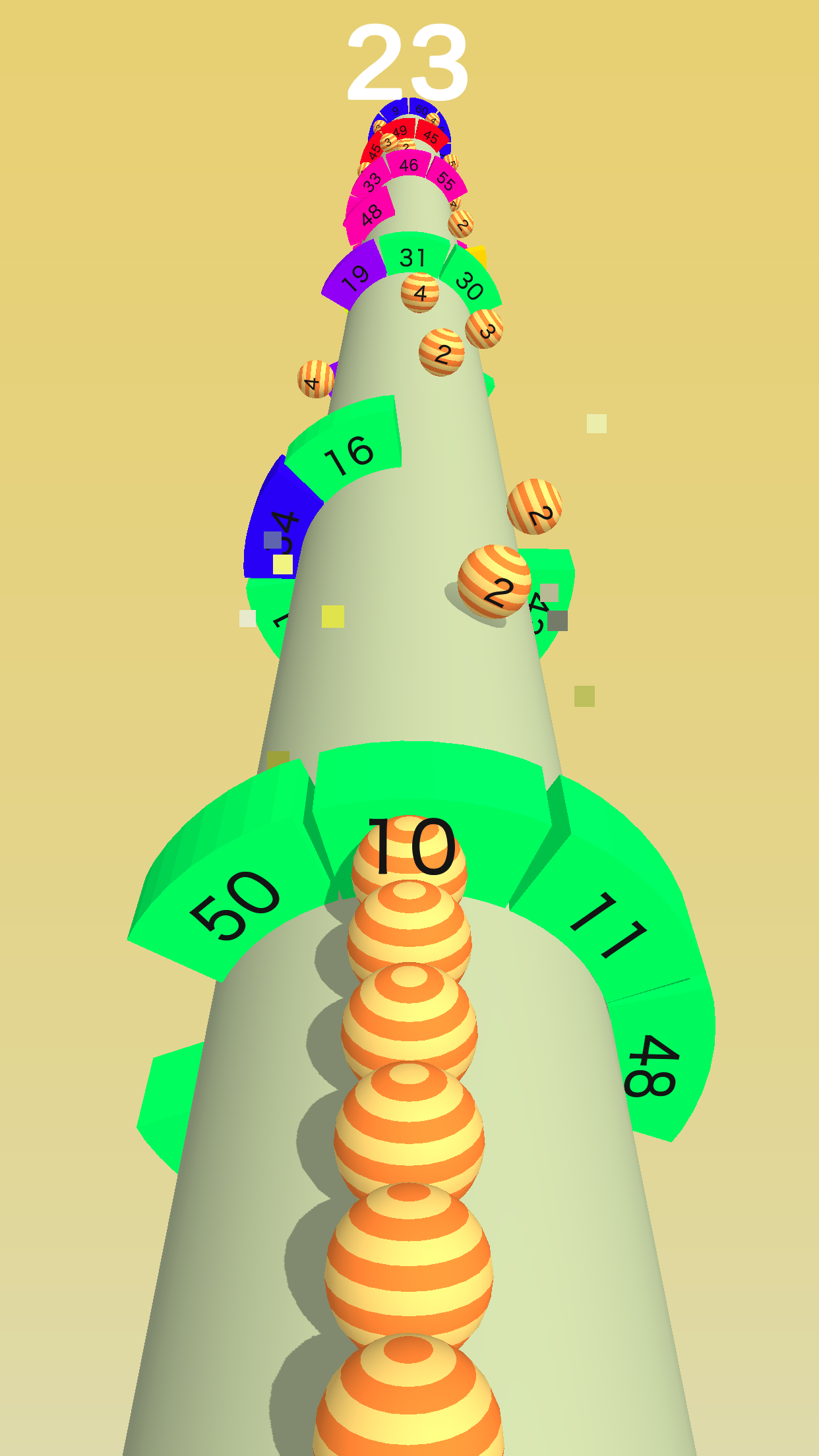 滚动的螺旋贪吃球游戏截图