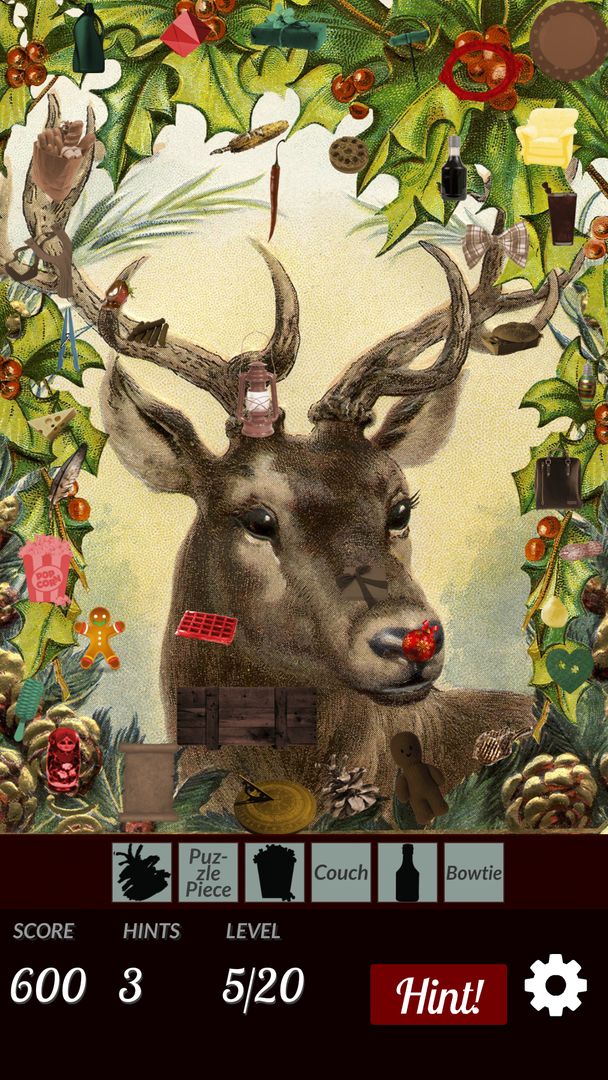 Screenshot of Hidden Objects Holiday Season: Christmas Cards