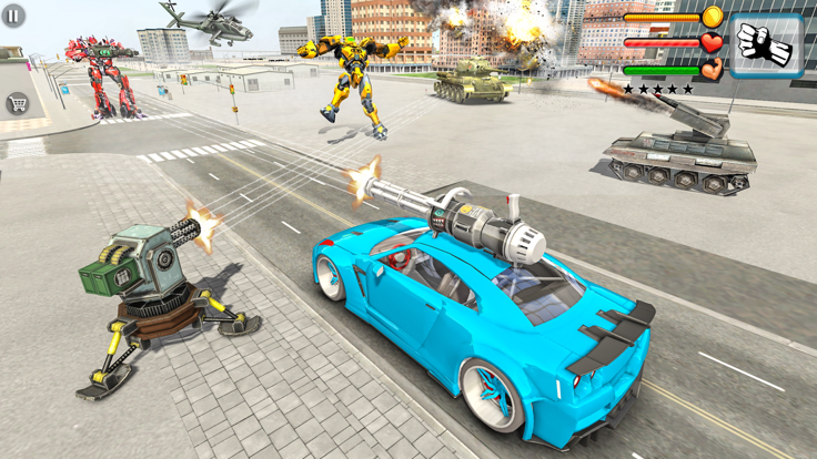 飞行机器人汽车改造游戏截图