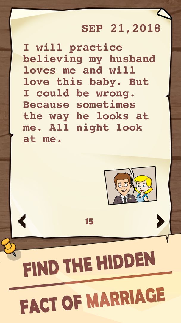 Screenshot of Words Story: The Fact of Marriage - A Word Game